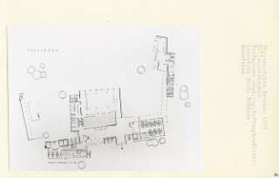 Hallenschwimmbad, Freiburg/Breisgau-Oberau (Diplomarbeit bei Kurt Dübbers): Grundriss Erdgeschoss 1:200