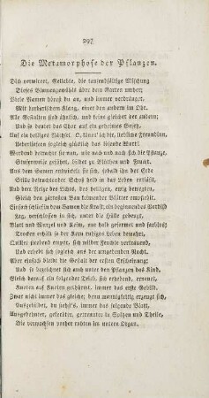 Die Metamorphose der Pflanzen.