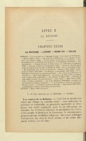 Livre X La réforme