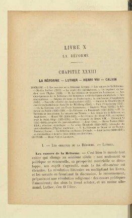 Livre X La réforme