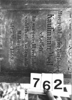 Grabstein 762 (Detailaufnahme)