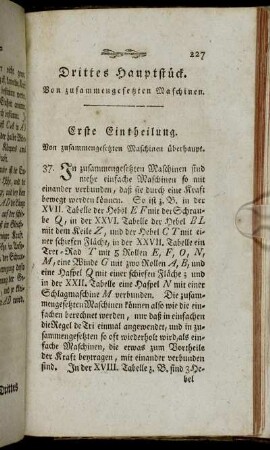 Drittes Hauptstück. Von zusammengesetzten Maschinen.