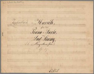 Zapfenstreich-Marsch; E; pf; op. 37 - BSB Mus.Schott.Ha 13114-2
