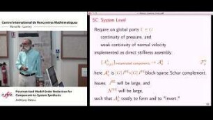 Parametrized model order reduction for component-to-system synthesis