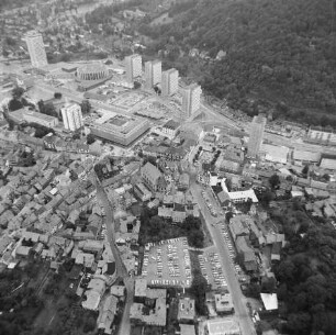 Innenstadt von Suhl : Blickrichtung Nordwesten