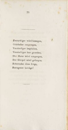 Freygebiger wird betrogen, ...