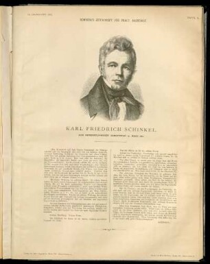 Karl Friedrich Schinkel zum hundertjährigen Geburtstag 13. März 1881