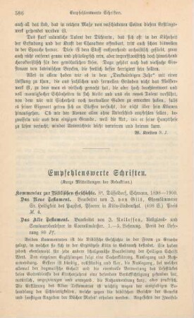 586-593 Empfehlenswerthe Schriften