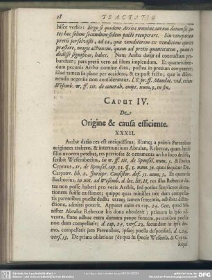 Caput IV. De Origine & causa efficiente