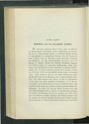Zwölftes Kapitel. Rückblick auf die preußische Politik