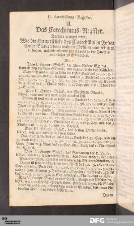 II. Das Catechismus-Register.