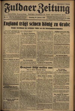 Ausgabe vom Dienstag, den 28. Januar 1936.