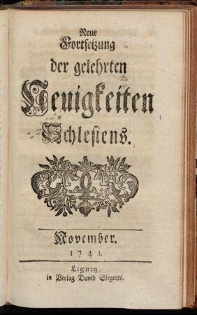 November. 1741.