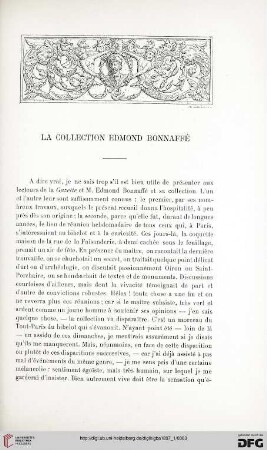 3. Pér. 17.1897: La collection Edmond Bonnaffé