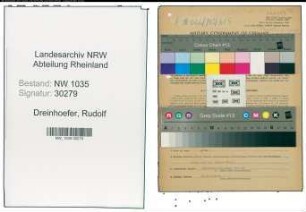 Entnazifizierung Rudolf Dreinhoefer , geb. 10.04.1896 (Chemiker)