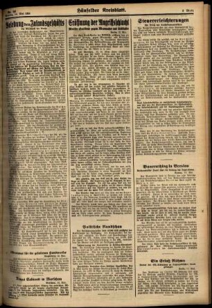 Zweite Ausgabe vom Montag, den 14. Mai 1934.