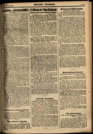 Zweite Ausgabe vom Montag, den 14. Mai 1934.