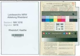 Entnazifizierung Kaethe Rheindorf , geb. 06.07.1898 (Schriftstellerin)