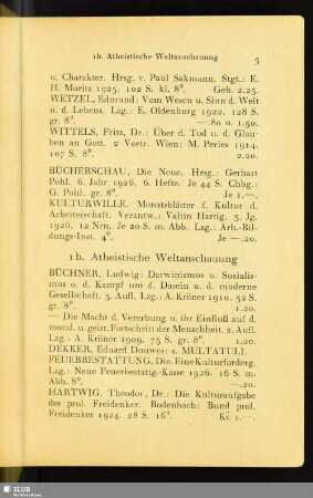 1b. Atheistische Weltanschauung
