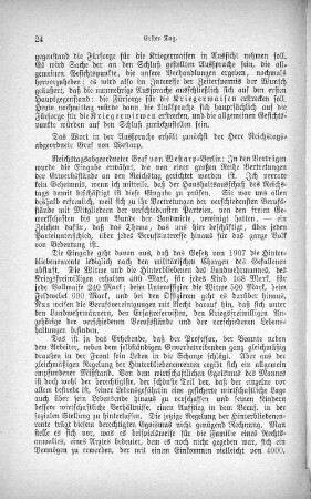 Bericht vom Reichstagsabgeordnetem Graf von Westarp.