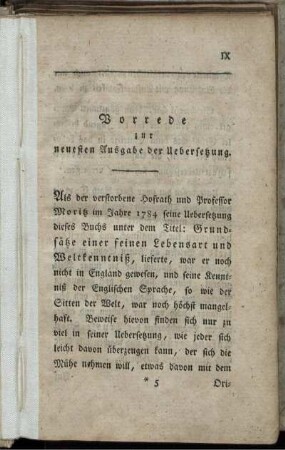 Vorrede zur neuesten Ausgabe der Uebersetzung.