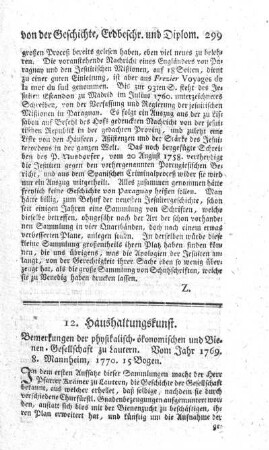 12. Haushaltungskunst.