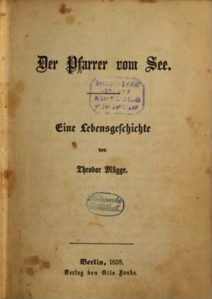 Romane von Theodor Mügge : Neue Folge, 2