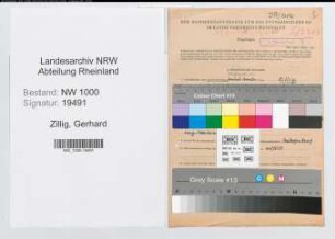 Entnazifizierung Gerhard Zillig, geb. 13.11.1908 (Hilfsarbeiter)