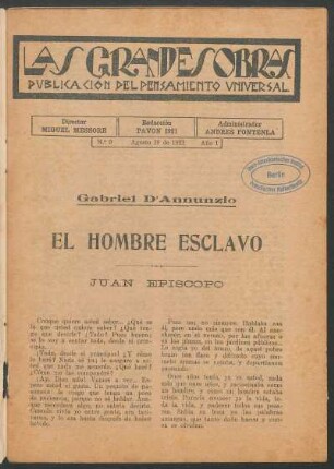 1922000900: El hombre esclavo