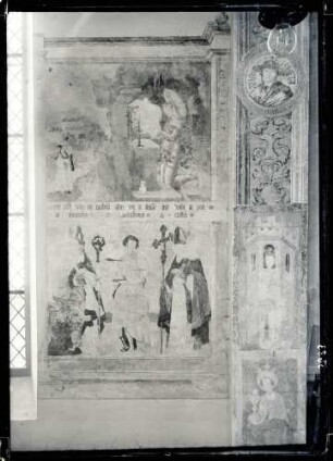 Kirche; Wandbilder im Chor, nach der Restaurierung
