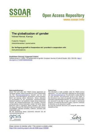 The globalization of gender