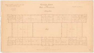 Provinzial-Irrenanstalt, Conradstein Wirtschaftsgebäude mit Koch- und Waschküche: Grundriss 1. Obergeschoss 1:100
