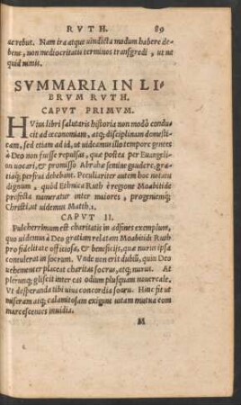 Summaria In Librum Ruth.