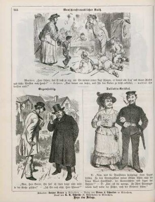 "Menschenfreundlicher Rath" "Ggenseitig" "Toilette-Artikel"