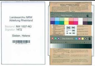 Entnazifizierung Helene Sieben , geb. 31.01.1908 ()