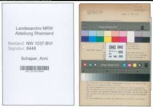 Entnazifizierung Anni Schaper , geb. 11.05.1903 (Studienraetin)