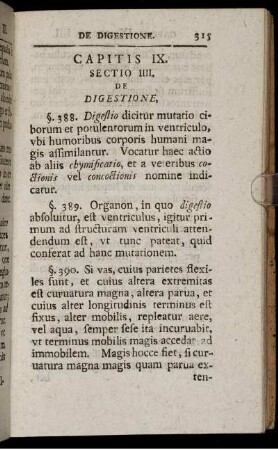 Sectio IIII. De Digestione.