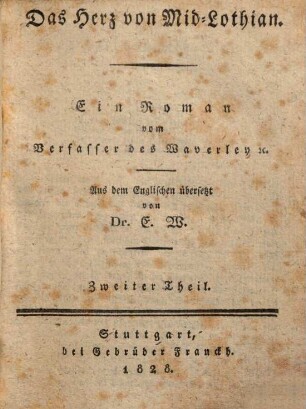 Das Herz von Mid Lothian : ein Roman, 2
