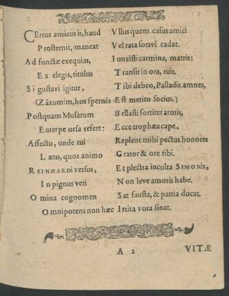 Certus amicus is, haud Ullus quem casus amici Prosternit, maneat ...