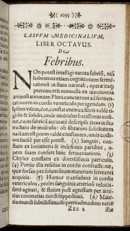 Liber Octavus, De Febribus