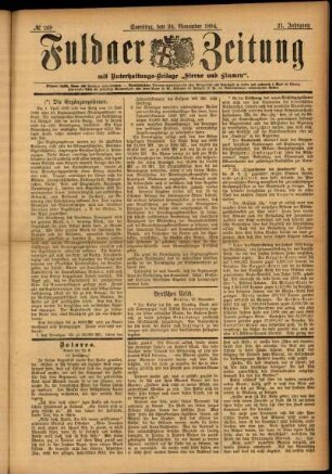Ausgabe vom Samstag, den 24. November 1894.