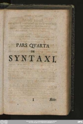 Pars Quarta De Syntaxi.