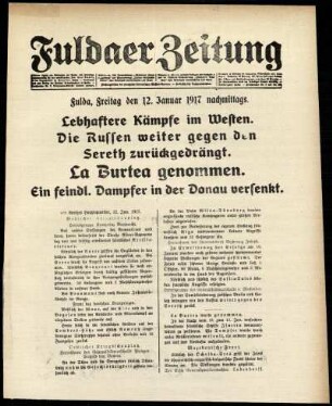Ausgabe vom Freitag, den 12. Januar 1917.