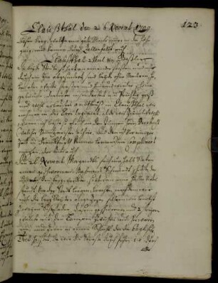 Clausthal 26. - 27. November 1709.