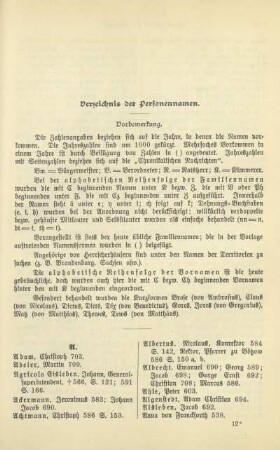 Verzeichnis der Personennamen