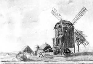Zschaitz-Ottewig-Lüttewitz. Bockmühle und Gehöft, Repro nach einem Bild