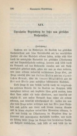 290-314 Speculative Begründung der Lehre vom göttlichen Vorherwissen : Fortsetzung