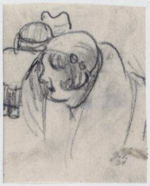 X. Frau mit Mütze und Mantel