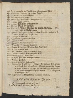 Libri Miscellanei in Quarto