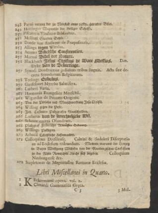 Libri Miscellanei in Quarto